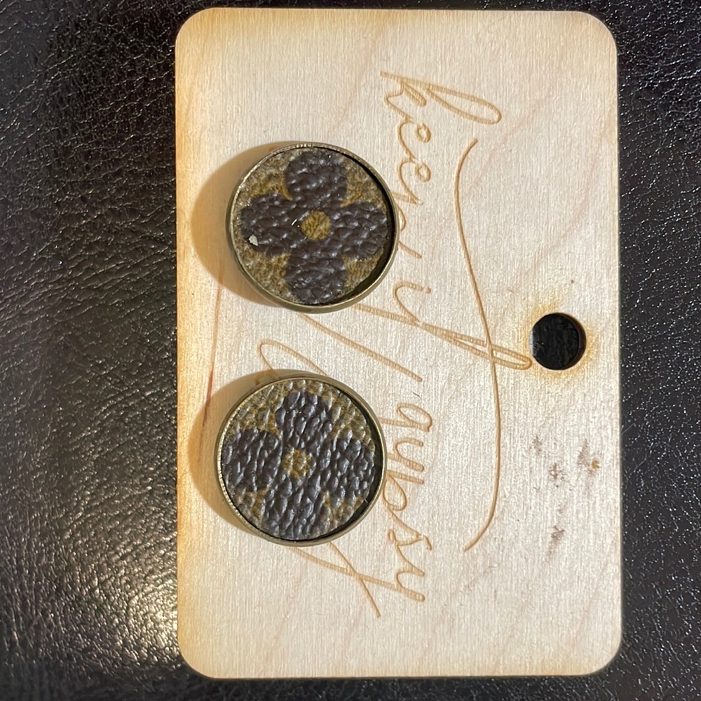 Keep it Gypsy Original Louis Vuitton button earrings (pierced)